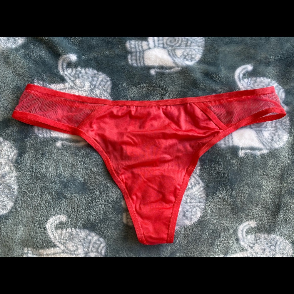 Victoria Secrets Small Sheer and Satin Thong